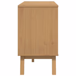 vidaXL Sideboard Cupboard Highboard Cabinet White and Brown Solid Wood Pine - Additional view 8
