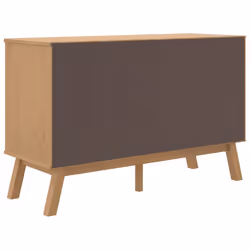 vidaXL Sideboard Cupboard Highboard Cabinet White and Brown Solid Wood Pine - Additional view 9