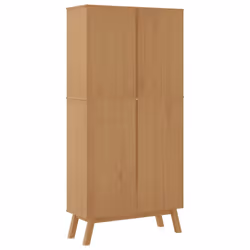 vidaXL Bookcase 4-Tier Bookshelf Storage Side Cabinet Brown Solid Wood Pine - Additional view 8