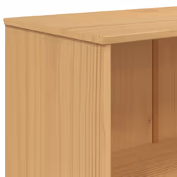 vidaXL Bookcase 4-Tier Bookshelf Storage Side Cabinet Brown Solid Wood Pine - Additional view 9