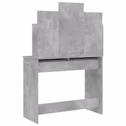 vidaXL Dressing Table with Mirror Dressing Room Cosmetic Table Vanity Table - concrete grey - Additional view 6
