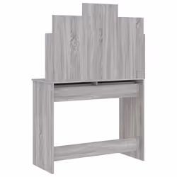 vidaXL Dressing Table with Mirror Dressing Room Cosmetic Table Vanity Table - grey sonoma - Additional view 6