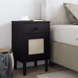 VidaXL 358015 nightstand/bedside table Black