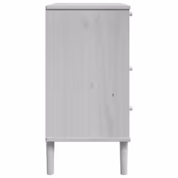 vidaXL Drawer Cabinet File Drawer Chest SENJA Rattan Look Solid Wood Pine - white - Additional view 6
