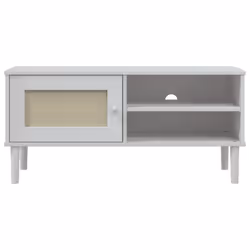 vidaXL TV Cabinet TV Unit TV Stand Cabinet SENJA Rattan Look Solid Wood Pine - white - Additional view 4