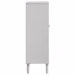 vidaXL Shoe Cabinet Shoe Storage Shelf Cupboard SENJA Rattan Look Solid Wood - white - Additional view 5