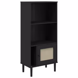 VidaXL 358060, Black, Wood, Wood, Pinewood, Polyrattan, Wood, 600 mm, 350 mm