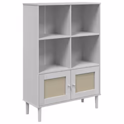 VidaXL 358062, White, Wood, Wood, Pinewood, Polyrattan, Wood, 900 mm, 350 mm