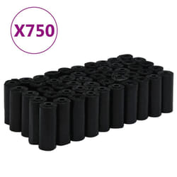 vidaXL Dog Poop Bags Pet Dog Waste Bags Leak Proof Poo Bag 750 pcs Black PE