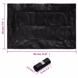 vidaXL Dog Poop Bags Pet Dog Waste Bags Leak Proof Poo Bag 750 pcs Black PE