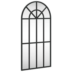 vidaXL Wall Mirror Hall Bedroom Makeup Mirror Hanging Mirror Black Arch Iron - 30 x 60 cm