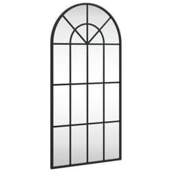 vidaXL Wall Mirror Hall Bedroom Makeup Mirror Hanging Mirror Black Arch Iron - 40 x 80 cm