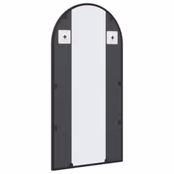 vidaXL Wall Mirror Hall Bedroom Makeup Mirror Hanging Mirror Black Arch Iron - 40 x 80 cm - Additional view 4