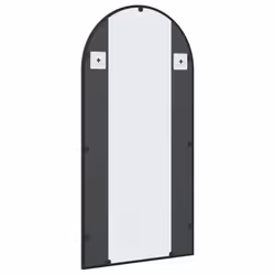 vidaXL Wall Mirror Hall Bedroom Makeup Mirror Hanging Mirror Black Arch Iron - 50 x 100 cm - Additional view 4
