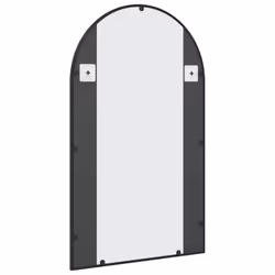 vidaXL Wall Mirror Hall Bedroom Makeup Mirror Hanging Mirror Black Arch Iron - 60 x 100 cm - Additional view 4