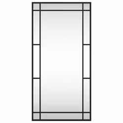 vidaXL Wall Mirror Hallway Makeup Mirror Hanging Mirror Black Rectangle Iron - 40 x 80 cm