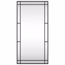 vidaXL Wall Mirror Hallway Makeup Mirror Hanging Mirror Black Rectangle Iron - 50 x 100 cm - Additional view 2