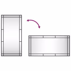 vidaXL Wall Mirror Hallway Makeup Mirror Hanging Mirror Black Rectangle Iron - 50 x 100 cm - Additional view 6