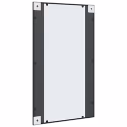 vidaXL Wall Mirror Hallway Makeup Mirror Hanging Mirror Black Rectangle Iron - 60 x 100 cm - Additional view 4