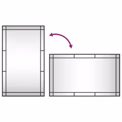 vidaXL Wall Mirror Hallway Makeup Mirror Hanging Mirror Black Rectangle Iron - 60 x 100 cm - Additional view 6