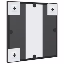 vidaXL Wall Mirror Hallway Makeup Mirror Hanging Mirror Black Rectangle Iron - 30 x 30 cm - Additional view 4