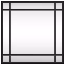 vidaXL Wall Mirror Hallway Makeup Mirror Hanging Mirror Black Rectangle Iron - 40 x 40 cm