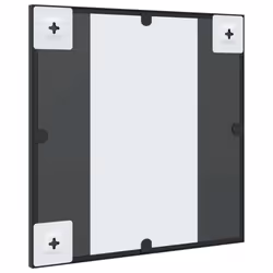 vidaXL Wall Mirror Hallway Makeup Mirror Hanging Mirror Black Rectangle Iron - 40 x 40 cm - Additional view 4