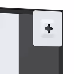 vidaXL Wall Mirror Hallway Makeup Mirror Hanging Mirror Black Rectangle Iron - 40 x 40 cm - Additional view 5