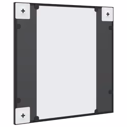 vidaXL Wall Mirror Hallway Makeup Mirror Hanging Mirror Black Rectangle Iron - 50 x 50 cm - Additional view 4