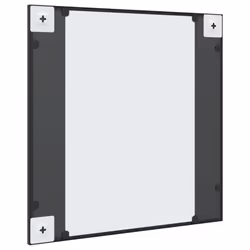 vidaXL Wall Mirror Hallway Makeup Mirror Hanging Mirror Black Rectangle Iron - 60 x 60 cm - Additional view 4