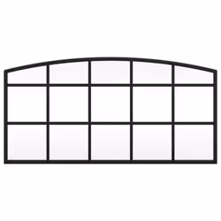 vidaXL Wall Mirror Hall Bedroom Makeup Mirror Hanging Mirror Black Arch Iron - 60 x 30 cm