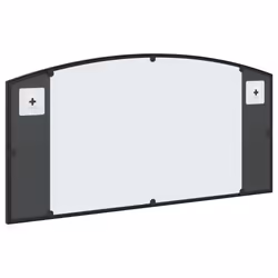 vidaXL Wall Mirror Hall Bedroom Makeup Mirror Hanging Mirror Black Arch Iron - 80 x 40 cm - Additional view 4