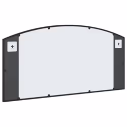 vidaXL Wall Mirror Hall Bedroom Makeup Mirror Hanging Mirror Black Arch Iron - 100 x 50 cm - Additional view 4