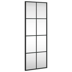 vidaXL Wall Mirror Hallway Makeup Mirror Hanging Mirror Black Rectangle Iron - 30 x 80 cm