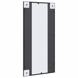 vidaXL Wall Mirror Hallway Makeup Mirror Hanging Mirror Black Rectangle Iron - 40 x 80 cm - Additional view 4