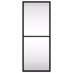vidaXL Wall Mirror Hallway Makeup Mirror Hanging Mirror Black Rectangle Iron - 20 x 50 cm - Additional view 2