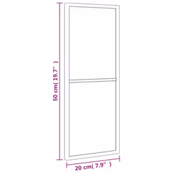 vidaXL Wall Mirror Hallway Makeup Mirror Hanging Mirror Black Rectangle Iron - 20 x 50 cm - Additional view 3