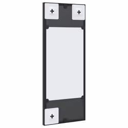 vidaXL Wall Mirror Hallway Makeup Mirror Hanging Mirror Black Rectangle Iron - 20 x 50 cm - Additional view 4
