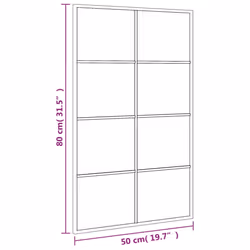 vidaXL Wall Mirror Hallway Makeup Mirror Hanging Mirror Black Rectangle Iron - 50 x 80 cm - Additional view 3