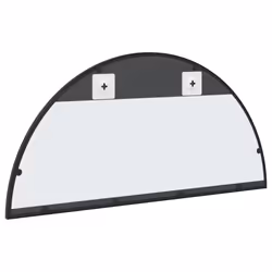 vidaXL Wall Mirror Hall Bedroom Makeup Mirror Hanging Mirror Black Arch Iron - Additional view 4
