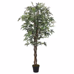 vidaXL Artificial Maple Tree Fake Plant Artificial Plant 756 Leaves Green - 120 cm