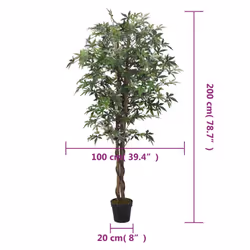 vidaXL Artificial Maple Tree Fake Plant Artificial Plant 756 Leaves Green - 200 cm