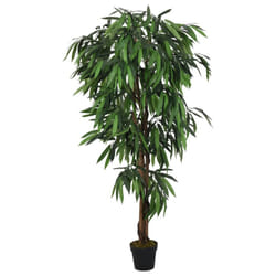 vidaXL Artificial Mango Tree Fake Plant Artificial Plant 900 Leaves Green - 80 cm
