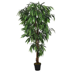 vidaXL Artificial Mango Tree Fake Plant Artificial Plant 900 Leaves Green - 150 cm