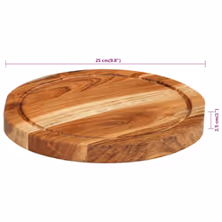 vidaXL Chopping Board Kitchen Cutting Board Cheese Board Solid Wood Acacia - 25 x 2.5 cm