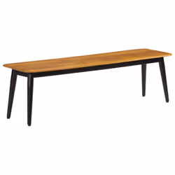 vidaXL Bench Hallway Bench Chair Dining Bench Seat Solid Wood Mango and Iron - Additional view 7