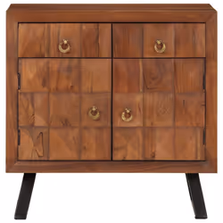 vidaXL Drawer Cabinet Honey Brown 70x35x70 cm Solid Wood Acacia drawer chest