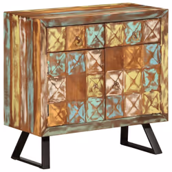 vidaXL Drawer Cabinet Multicolour 70x35x70 cm Solid Wood Reclaimed