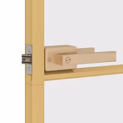 vidaXL Interior Door Slim Sliding Door Golden Tempered Glass and Aluminium - Additional view 5
