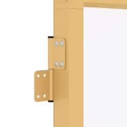 vidaXL Interior Door Slim Sliding Door Golden Tempered Glass and Aluminium - Additional view 6